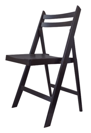 Vintage Painted Black Folding Chairs, Set of 5