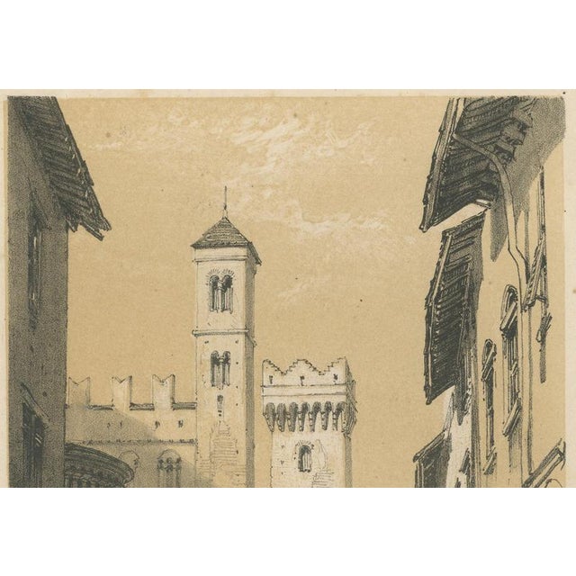 J.D. Harding, Trent, Tyrol, Street Scene, 1836, Lithograph For Sale - Image 4 of 9