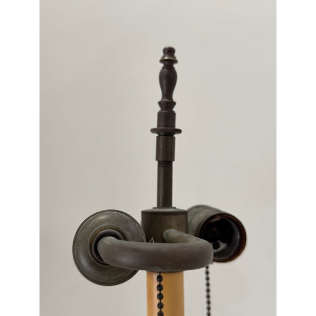 Antique Brass Pen & Ink Desk Set With Integrated Lamp For Sale - Image 9 of 18