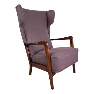 Danish Wingback Lounge Chair by Soren Hansen for Fritz Hansen, 1950s For Sale