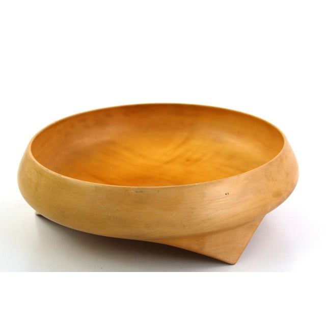 Cherry Wood Artist Bowl, 1960s For Sale - Image 4 of 12