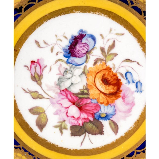 French French Gilt & Hand-Painted Porcelain Tableware, 8 For Sale - Image 3 of 18