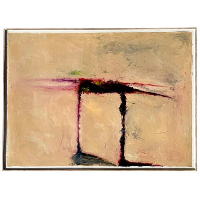 Tom Alan Lieber, (American, born 1949), Untitled Monotype oil painting on paper 1984 Hand signed TL and dated '84 in the...