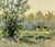 Maurice Monnard Impressionist Riverside Landscape with Seated Figures, 1970s For Sale - Image 10 of 12