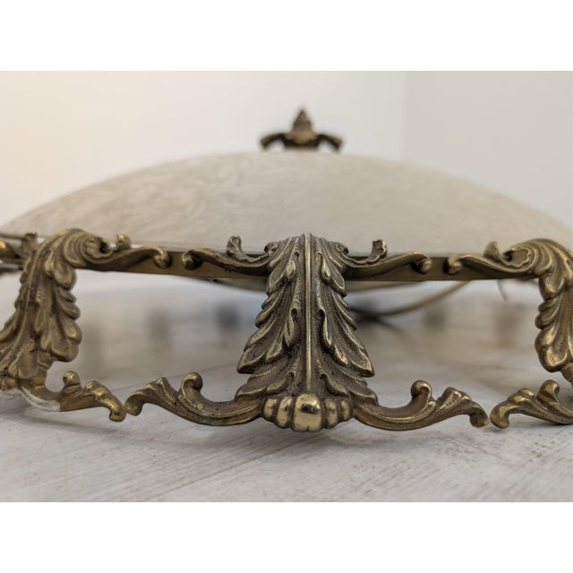 Gold Antique Palace Ceiling Lamp in Glass and Brass, 1970 For Sale - Image 8 of 15