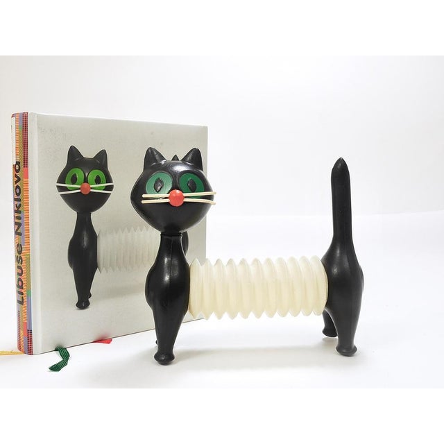 Liba Accordion Toy Cat by Libuše Niklová for Fatra, Former Czechoslovakia, 1963 For Sale - Image 4 of 18