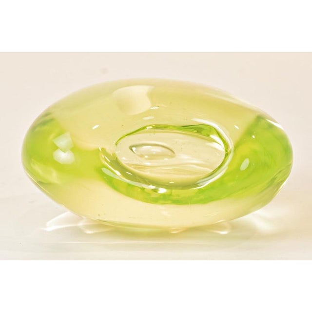 Amorphous Object in Uranium Glass by Antonio Da Ros for Cenedese, Italy, 1960 For Sale - Image 6 of 13