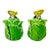 1970s Vintage Boho Chic Hollywood Regency Lettuce Leaf Salt & Pepper Shakers - A Pair. For Sale