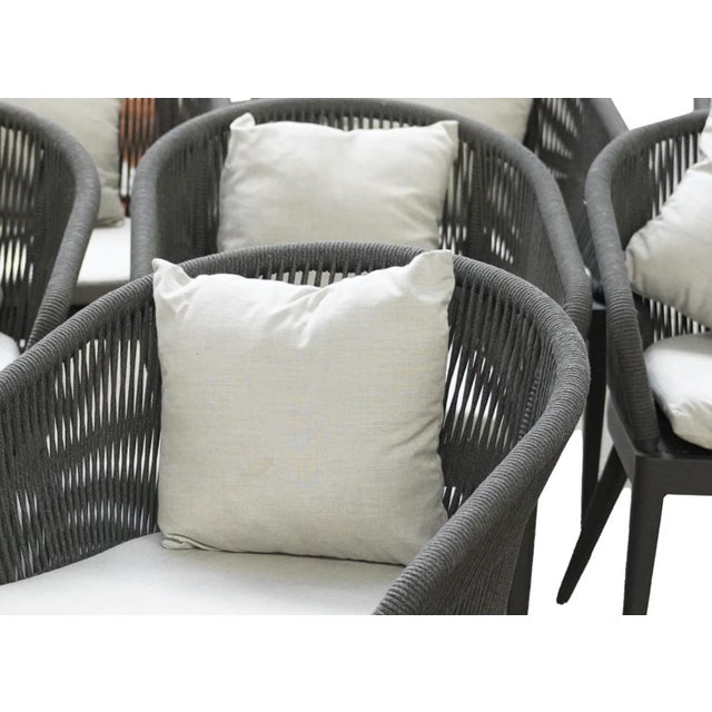 Contemporary Set of 8 Harbour Hamilton Outdoor Dining Chairs For Sale - Image 3 of 9