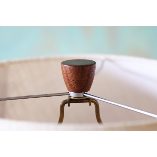 1960s Gordon and Jane Martz M85 Lamp for Marshall Studios Matte White Tan Incised Decoration For Sale - Image 9 of 14