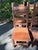 A set of six American, possibly Santa Fe / New Mexico, wood chairs in the Spanish Colonial style, including two armchairs....