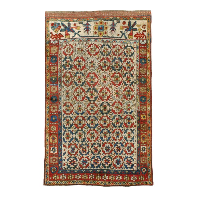 Galerie Shabab Collection Early 20th Century Persian Kurd Bidjar Throw Rug For Sale