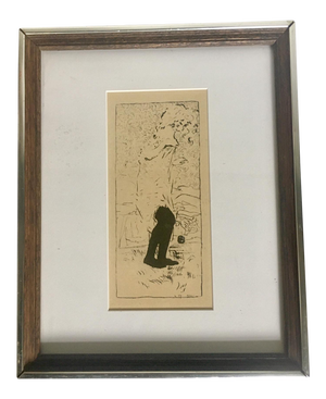 Early 20th Century Antique Pierre Bonnard Girl Lithograph Print