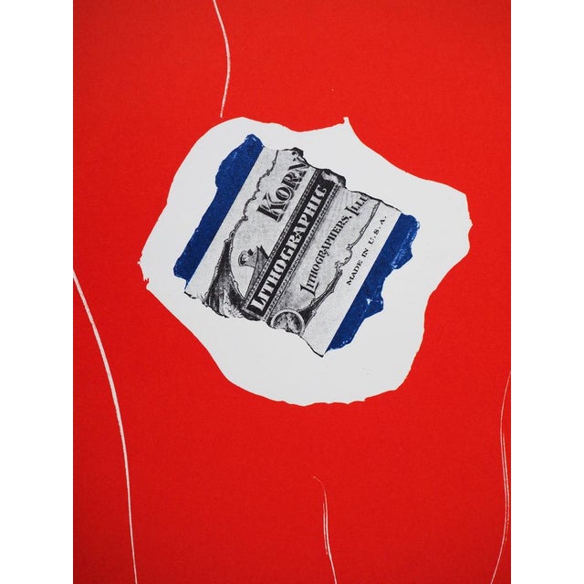 Modern Robert Motherwell, Composition rouge, Lithograph For Sale - Image 3 of 6