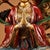 Metal Vintage Painted Bronze Sculpture of Goddess With Phoenix, Gilded & Polychrome Relief Statue For Sale - Image 7 of 9