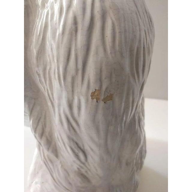 Monkey Sculpture in Glazed Terracotta, Italy, 1960s For Sale - Image 3 of 9