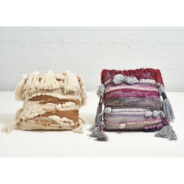 Monumental Romeo Reyna Textile Art Tapestry Pillow, 1960 For Sale - Image 9 of 9