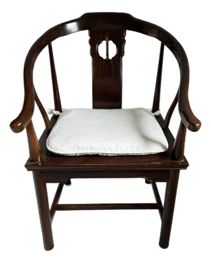 1980s Vintage Drexel Heritage Asian Style Cane Seat Arm Chair