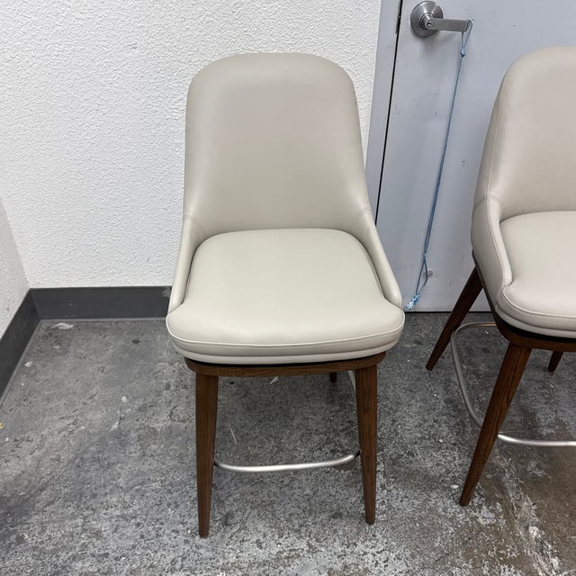 Interlude Home Harper Swivel Counter Stools, Pair For Sale - Image 11 of 12