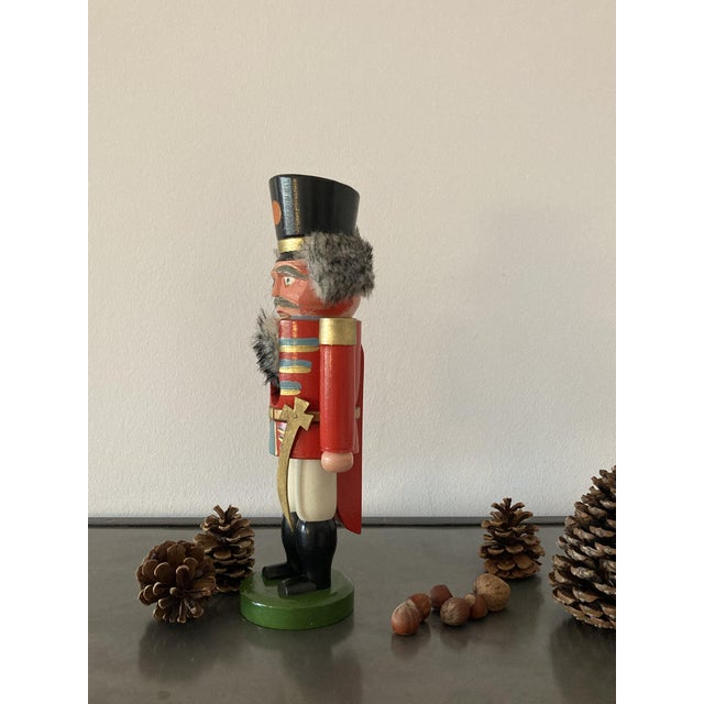 Traditional Wooden Nutcracker with Carved Face For Sale - Image 10 of 16