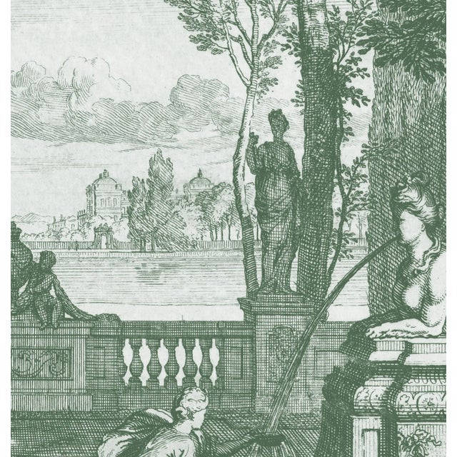 Hollywood Regency Classical Pastoral Landscape Reproduction Print – 40" X 43" For Sale - Image 3 of 5