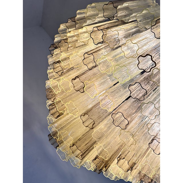 2020s Luxury Huge Champagne E Fumè “Tronchi” Murano Glass Chandelier in Venini Style. For Sale - Image 5 of 9