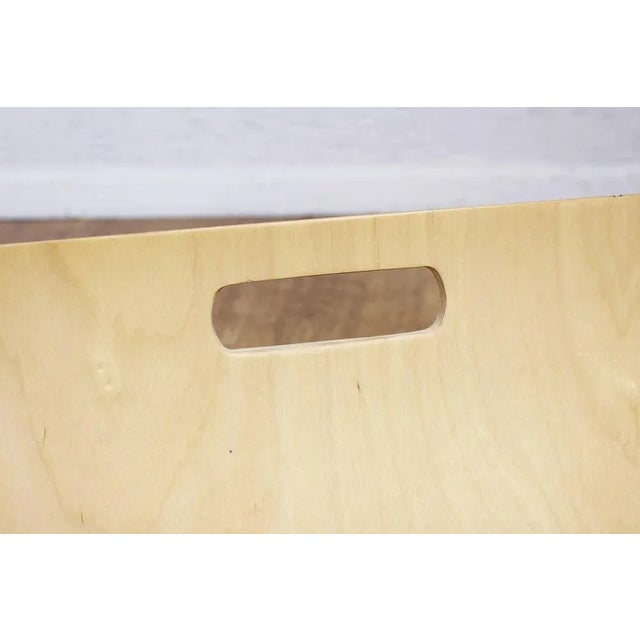 Curved Plywood Magazine Rack, 1980s For Sale - Image 11 of 12