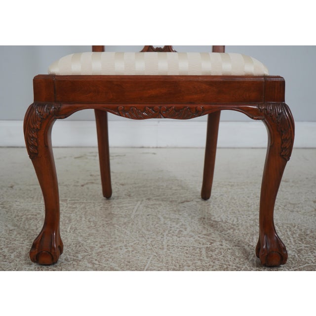 Set of 8 Mahogany Chippendale Style Dining Chairs For Sale - Image 9 of 18