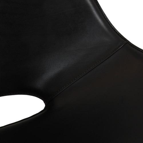 Animal Skin Scimitar Chair in Black Leather No. 20 from Fabricius and Kastholm, 1990s For Sale - Image 7 of 18