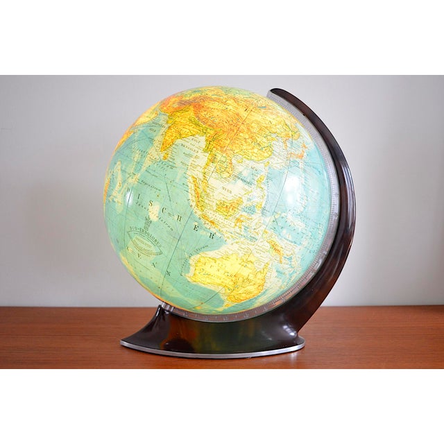 Metal Streamline Globe from C.A. Kochs Publishing House, 1960s For Sale - Image 7 of 18