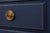 Neoclassical Navy Blue Vintage Bassett Nine-Drawer Dresser & Storage Chest For Sale - Image 3 of 8