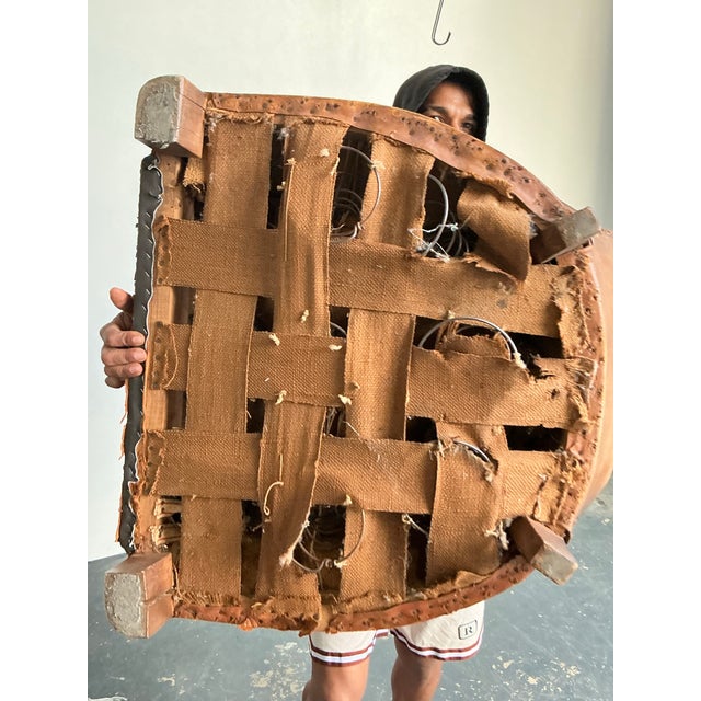 Vintage Deco Distressed Leather Lounge Chairs - A Pair For Sale - Image 11 of 13