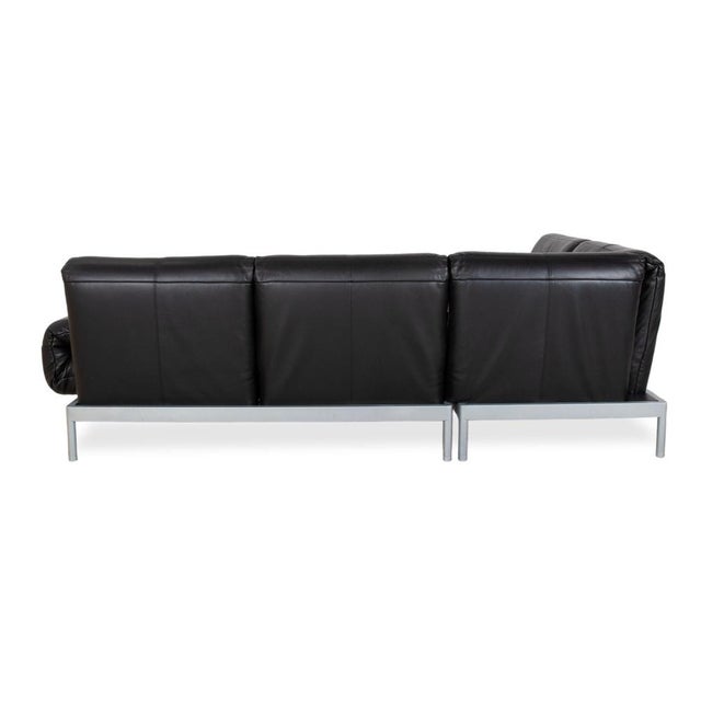 Plura Corner Sofa in Black Leather with Manual Function by Rolf Benz For Sale - Image 17 of 18