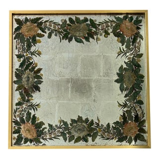 Vintage 1970’s Venitian Style Reverse Painted Decorative Mirror For Sale
