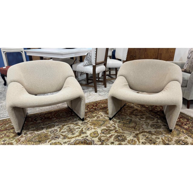 Artifort Vintage Pierre Paulin for Artifort Groovy F-580 Lounge Chairs, a Pair For Sale - Image 4 of 13