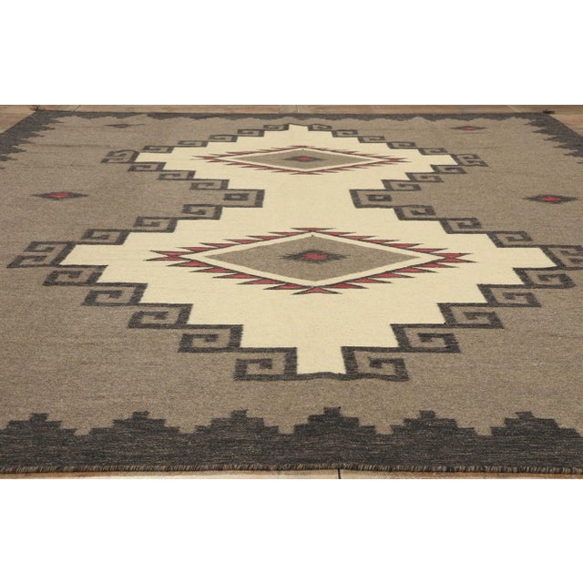 Greige Southwest Modern Ganado Navajo-Style Rug - 08'11 X 11'11 For Sale - Image 8 of 9