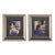 Large Designer Framed Art Pair — Elegant Figurative Prints in Custom Silver Gallery Frames For Sale