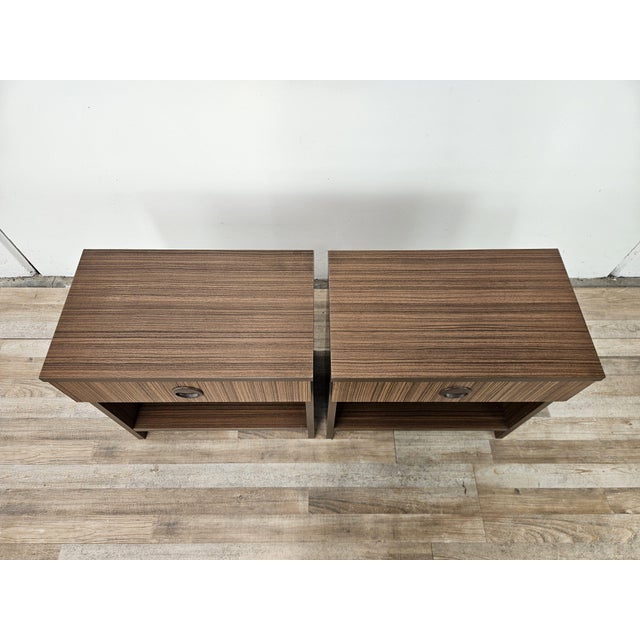 1960s Linear and Compact Bedside Tables, 1960, Set of 2 For Sale - Image 5 of 18