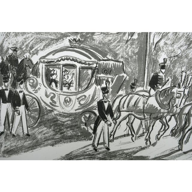 Modern Yves Brayer, Le carrosse du couronnement, Lithograph For Sale - Image 3 of 8
