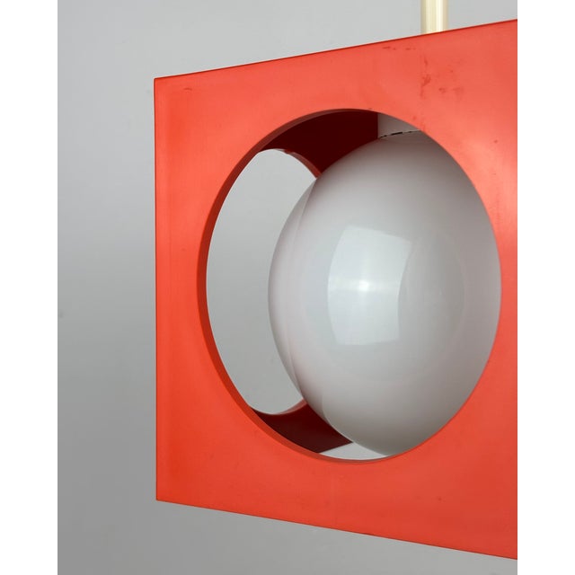 Space Age Minimalistic Yellow Cube Pendant by Richard Essig, Germany, 1970s For Sale - Image 6 of 16