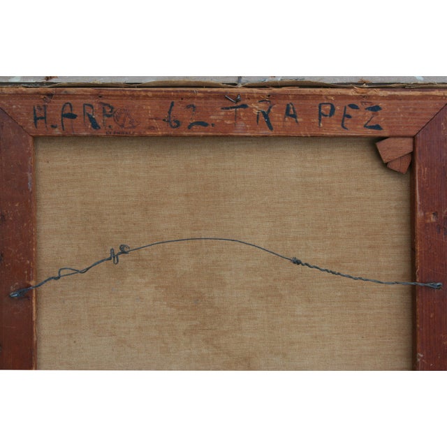 Mid-Century Modern Abstract Geometric Trapeze Artists by Hilda Arp For Sale - Image 4 of 4