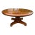 Antique French Solid Wood Round Pedestal Dining Table For Sale