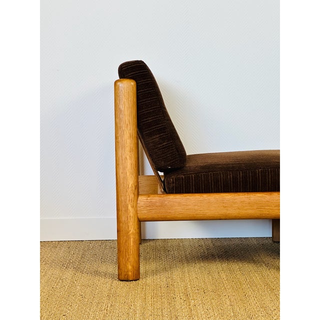 Vintage Scandinavian Oak and Corduroy Modular Living Room Set, 1960s, Set of 5 For Sale - Image 14 of 18