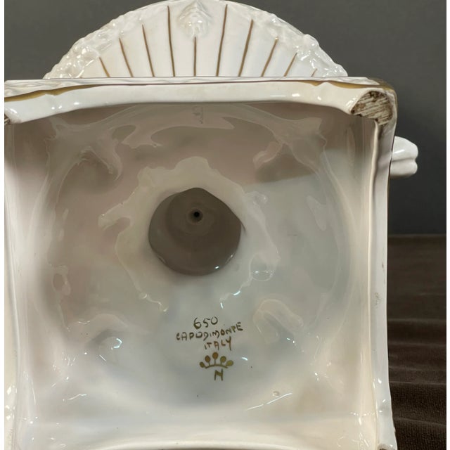 Italian Ceramic Vase from Capodimonte For Sale - Image 6 of 9