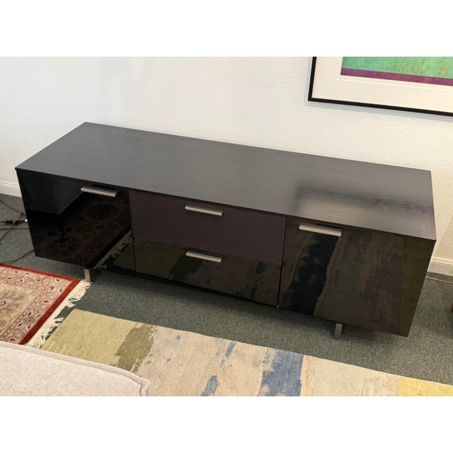 Black BdI Avion Series Lowboy Media Console For Sale - Image 8 of 12