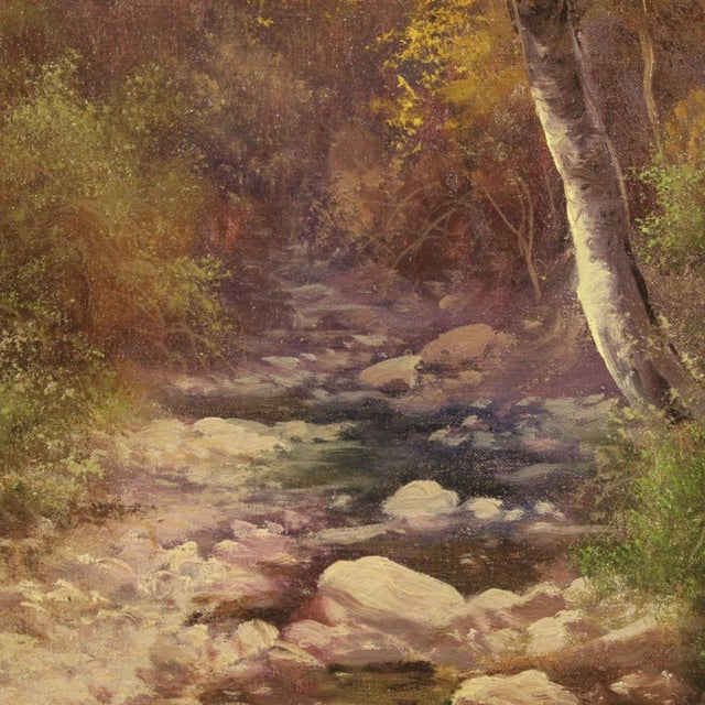 H. Marko, Wooded View with River, 19th Century, Oil Painting on Canvas, Framed For Sale - Image 14 of 16