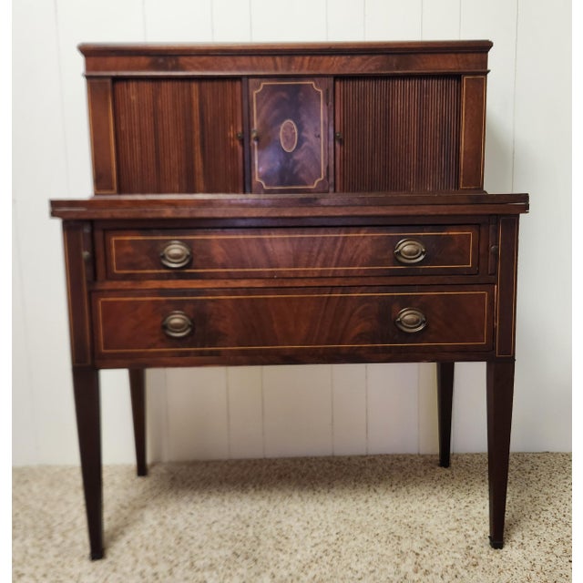 19th Century Federal Style Mahogany Secretary Desk For Sale - Image 17 of 17