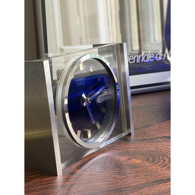 Table Clock in Acrylic Glass and Stainless Steel from Kienzle International, Germany, 1970s For Sale - Image 15 of 16