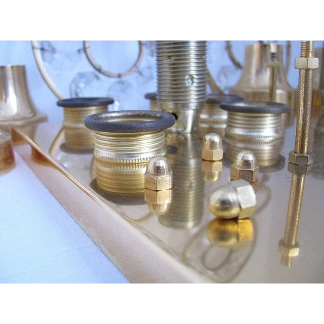 Gold and Crystal Glass Sconce, 1960s For Sale - Image 10 of 18