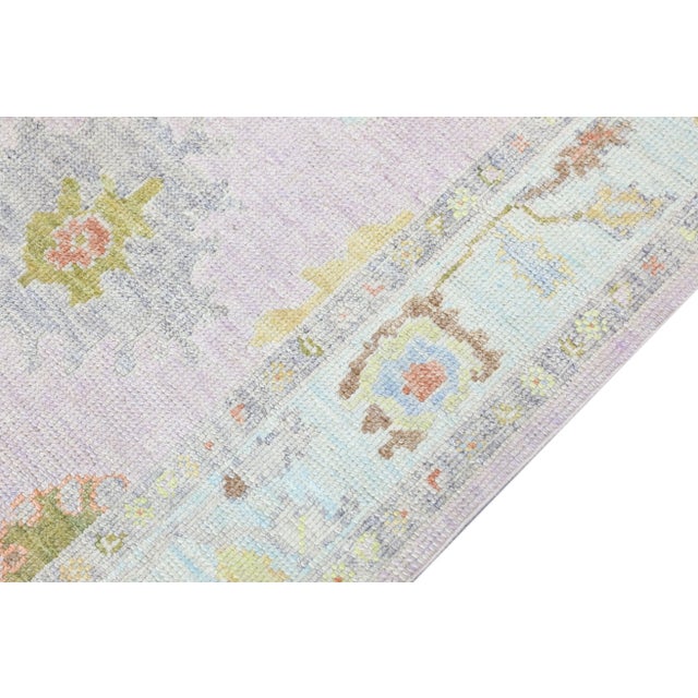 Turkish Modern Turkish Oushak Rug 3'3" x 7'1" For Sale - Image 3 of 9
